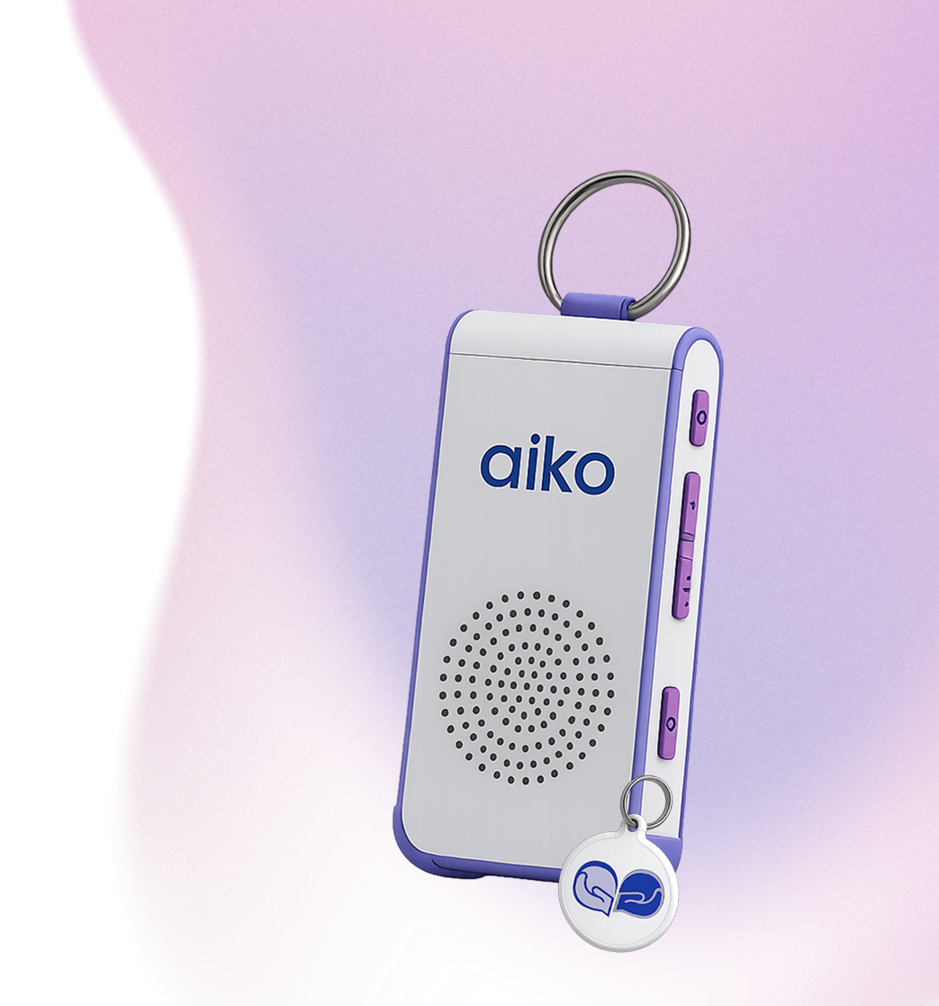 Aiko translation device over gradient background